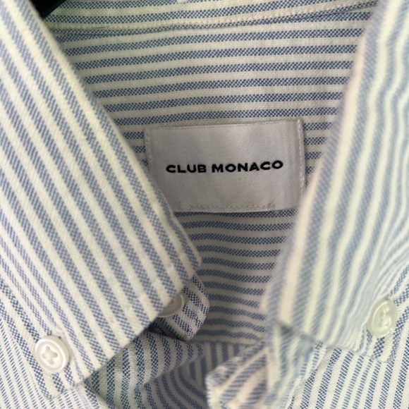 Club Monaco striped oxford button down size Sm - Picture 2 of 3